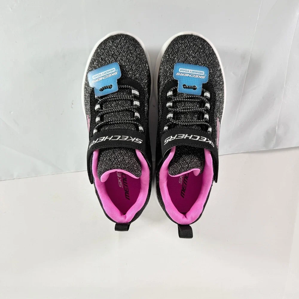 Skechers Kids Girls Dynamight 2.0 Tried N True Black Pink Shoes 12.5 81324L